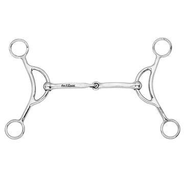 BAR H EQUINE Western Gag Bit with Square Snaffle Mouthpiece